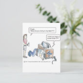 Computer Cartoon-schroef losse Briefkaart (Staand voorkant)