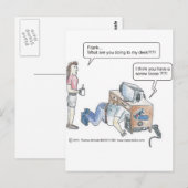 Computer Cartoon-schroef losse Briefkaart (Voorkant / Achterkant)