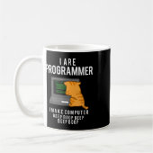 Computer Cat Programmeur Funny Coder Meme Koffiemok (Links)