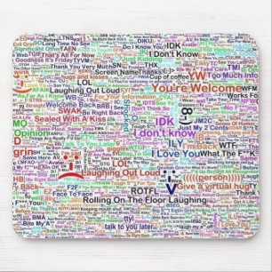 Computer Chat Word Art Muismat