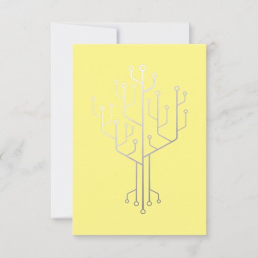 Computer Chip Tree Programmer Coder Engineer Tech Bedankkaart (Voorkant)