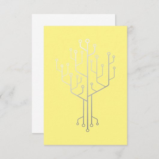 Computer Chip Tree Programmer Coder Engineer Tech Bedankkaart (Voorkant / Achterkant)