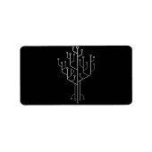 Computer Chip Tree Programmer Coder Engineer Tech Etiket (Voorkant)