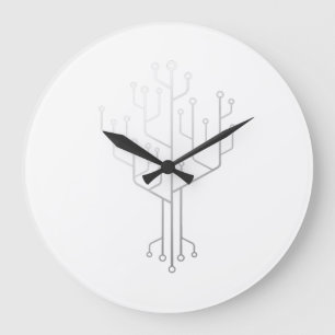 Computer Chip Tree Programmer Coder Engineer Tech Grote Klok