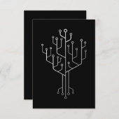 Computer Chip Tree Programmer Coder Engineer Tech Informatiekaartje (Voorkant / Achterkant)