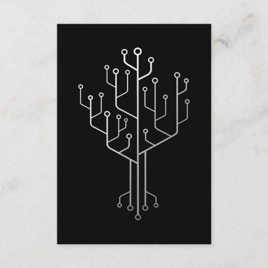 Computer Chip Tree Programmer Coder Engineer Tech Informatiekaartje (Voorkant)