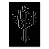 Computer Chip Tree Programmer Coder Engineer Tech Kaart (Voorkant)