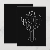 Computer Chip Tree Programmer Coder Engineer Tech Kaart (Voorkant / Achterkant)