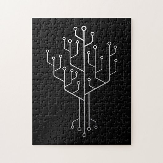 Computer Chip Tree Programmer Coder Engineer Tech Legpuzzel (Verticaal)
