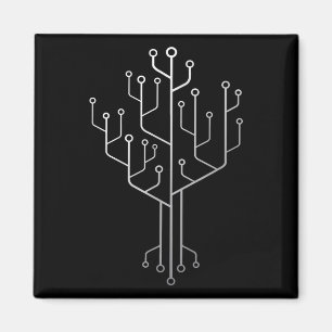 Computer Chip Tree Programmer Coder Engineer Tech Magneet