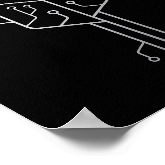 Computer Chip Tree Programmer Coder Engineer Tech Poster (Hoek)