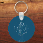 Computer Chip Tree Programmer Coder Engineer Tech Sleutelhanger (Voorkant)