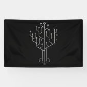 Computer Chip Tree Programmer Coder Engineer Tech Spandoek (Horizontaal)