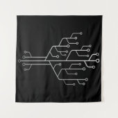 Computer Chip Tree Programmer Coder Engineer Tech Wandkleed (Voorkant (horizontaal))