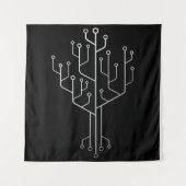 Computer Chip Tree Programmer Coder Engineer Tech Wandkleed (Voorkant)