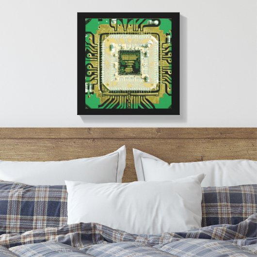Computer Chip Wall Art Canvas Afdruk (Insitu (Slaapkamer))