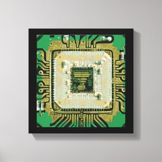Computer Chip Wall Art Canvas Afdruk (Voorkant)