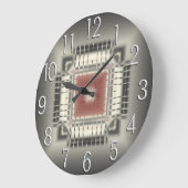 Computer Chip Wall-klok Vierkante Klok (Hoek)