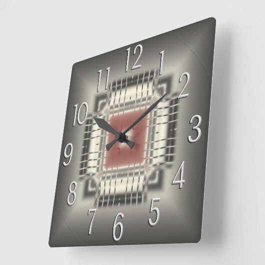 Computer Chip Wall-klok Vierkante Klok (Hoek)