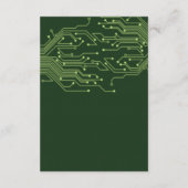 Computer Circuit Board Bar Mitzvah Receptie Informatiekaartje (Achterkant)