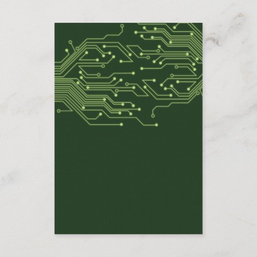 Computer Circuit Board Bar Mitzvah Receptie Informatiekaartje (Achterkant)