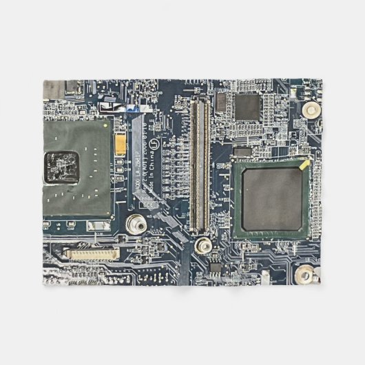 Computer Circuit Board Blanket  Fleece Deken (Voorkant (Horizontaal))