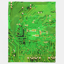 Computer Circuit Board Fleece Deken