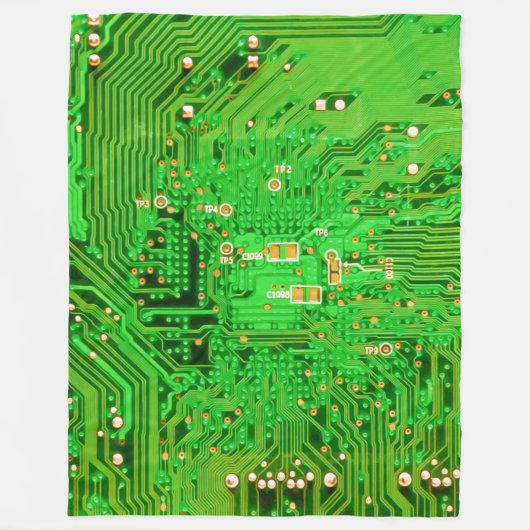 Computer Circuit Board Fleece Deken (Voorkant)