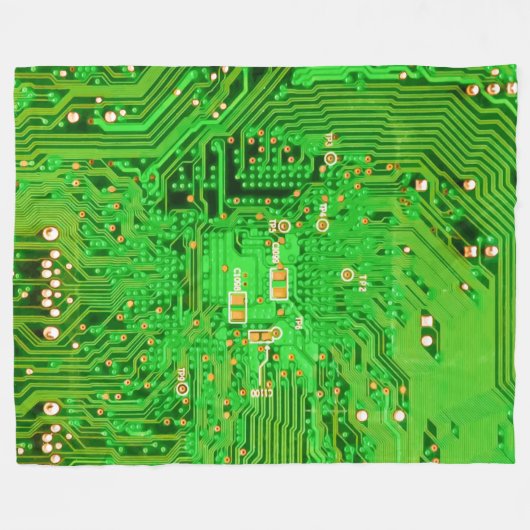 Computer Circuit Board Fleece Deken (Voorkant (Horizontaal))