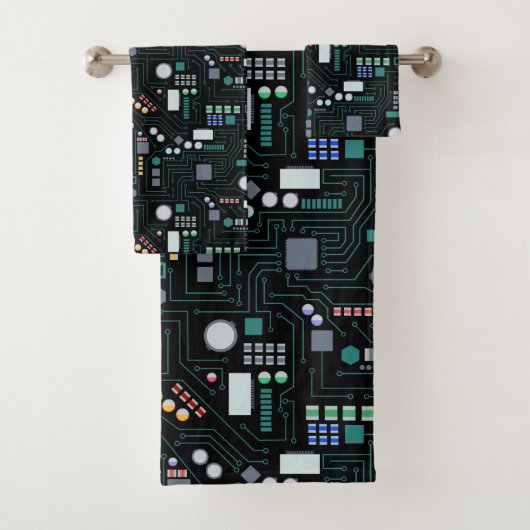 Computer Circuit Board Home Decor Bad Handdoek (Insitu)