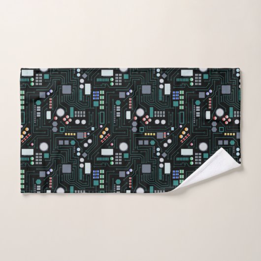 Computer Circuit Board Home Decor Bad Handdoek (Handdoek)