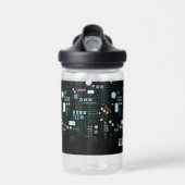 Computer Circuit Board Kinder aangepaste naam Scho Waterfles (Voorkant)