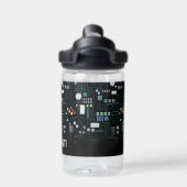 Computer Circuit Board Kinder aangepaste naam Scho Waterfles (Achterkant)