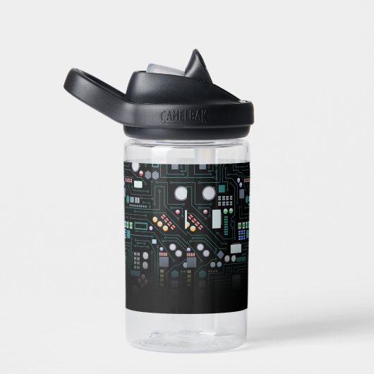 Computer Circuit Board Kinder aangepaste naam Scho Waterfles (Rechts)