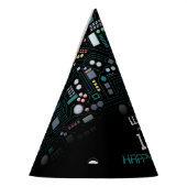 Computer Circuit Board Kinder Robotic verjaardagsf Feesthoedjes (Links)