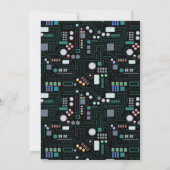 Computer Circuit Board Kinder Robotic verjaardagsf Kaart (Achterkant)