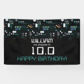 Computer Circuit Board Kinder Robotic verjaardagsf Spandoek (Horizontaal)