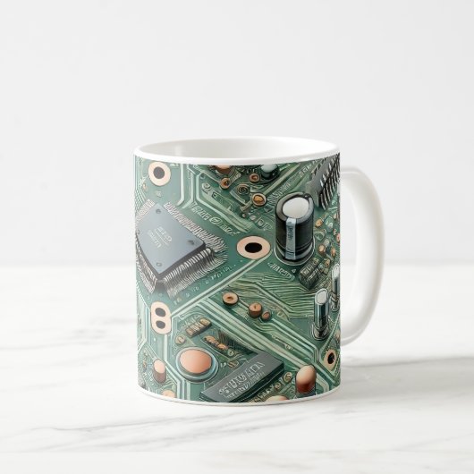 Computer Circuit Board Koffiemok (Voorkant rechts)