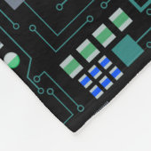 Computer Circuit Board Pattern Fleece Deken (Hoek)