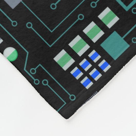 Computer Circuit Board Pattern Fleece Deken (Hoek)