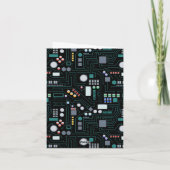 Computer Circuit Board Pattern Kaart (Achterkant)