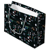 Computer Circuit Board Pattern Kantoor Decor Groot Cadeauzakje (Voorkant Gekanteld)