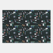 Computer Circuit Board Pattern Kantoor Decor Inpakpapier Vel (Voorkant 3)