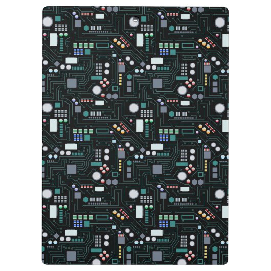 Computer Circuit Board Pattern Kantoor Decor Klembord (Achterkant)