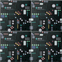 Computer Circuit Board Pattern Kantoor Decor