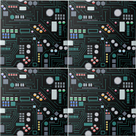 Computer Circuit Board Pattern Kantoor Decor Tegeltje