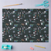 Computer Circuit Board Pattern Kantoor Decor Tissuepapier (Craft)