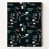 Computer Circuit Board Pattern Notitieboek (Achterkant)
