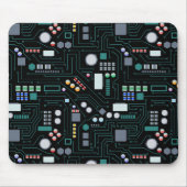 Computer Circuit Board Pattern Office Decor Muismat (Voorkant)