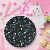 Computer Circuit Board Pattern Papieren Bordje (Feest)